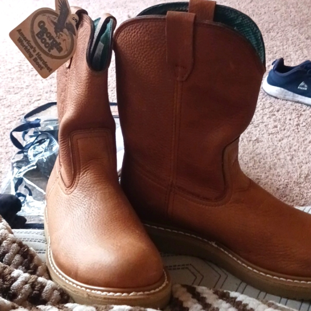 Unused Georgia Boot- America's hardest working boot, Size USA 10.5 M